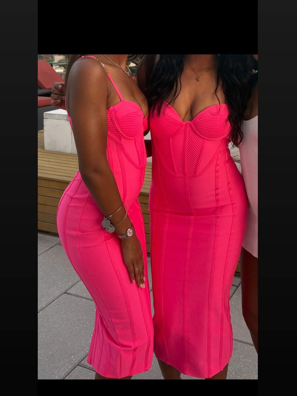 Hot Pink Fashion Nova Midi Dress